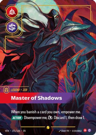 Zed - Master of Shadows (Overnumbered) (VEN-191) (Foil)