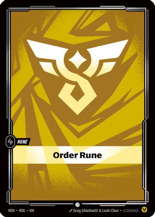 Order Rune (VEN-R06) (Foil)