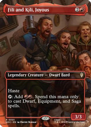 Fili and Kili, Joyous (Borderless) (HOC-001) (Foil)