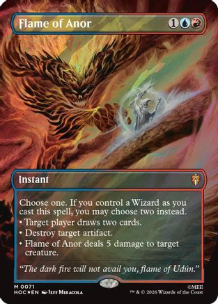 Flame of Anor (Borderless) (Surge Foil) (HOC-071)