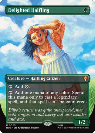 Delighted Halfling (Borderless) (HOC-025)