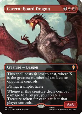 Cavern-Hoard Dragon (Borderless) (HOC-023) (Foil)