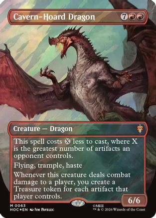 Cavern-Hoard Dragon (Borderless) (Surge Foil) (HOC-063)