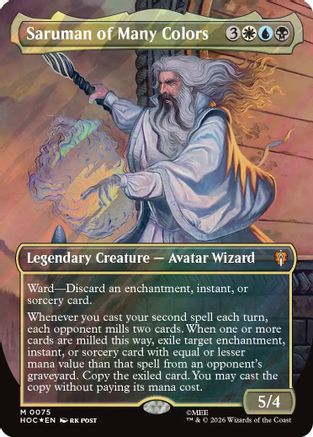 Saruman of Many Colors (Borderless) (Surge Foil) (HOC-075)