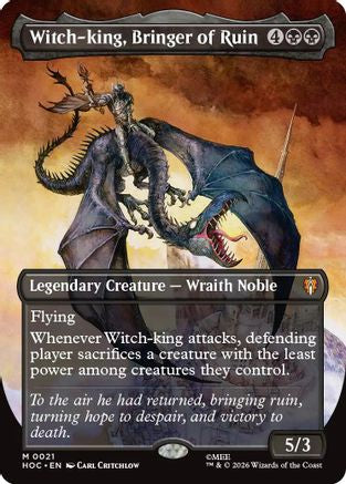 Witch-king, Bringer of Ruin (Borderless) (HOB-021) (Foil)