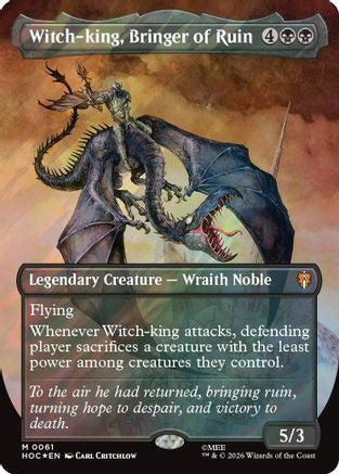 Witch-king, Bringer of Ruin (Borderless) (Surge Foil) (HOB-061)