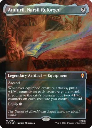 Anduril, Narsil Reforged (Borderless) (Surge Foil) (HOC-080)