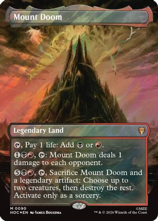 Mount Doom (Borderless) (Surge Foil) (HOC-090)
