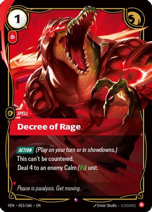 Decree of Rage (VEN-015) (Foil)