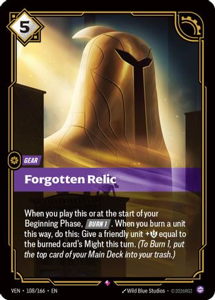 Forgotten Relic (VEN-108) (Foil)