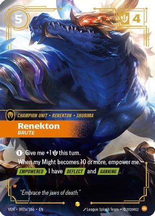 Renekton, Brute (Alternate Art) (VEN-092a) (Foil)