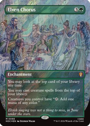 Elven Chorus (Borderless) (Surge Foil) (HOC-066)