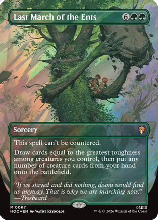 Last March of the Ents (Borderless) (Surge Foil) (HOC-067)