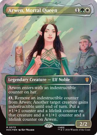 Arwen, Mortal Queen (Borderless) (Surge Foil) (HOC-070)