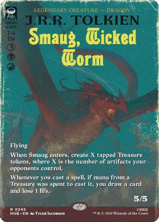 Smaug, Wicked Worm (Borderless) (HOB-245) (Foil)
