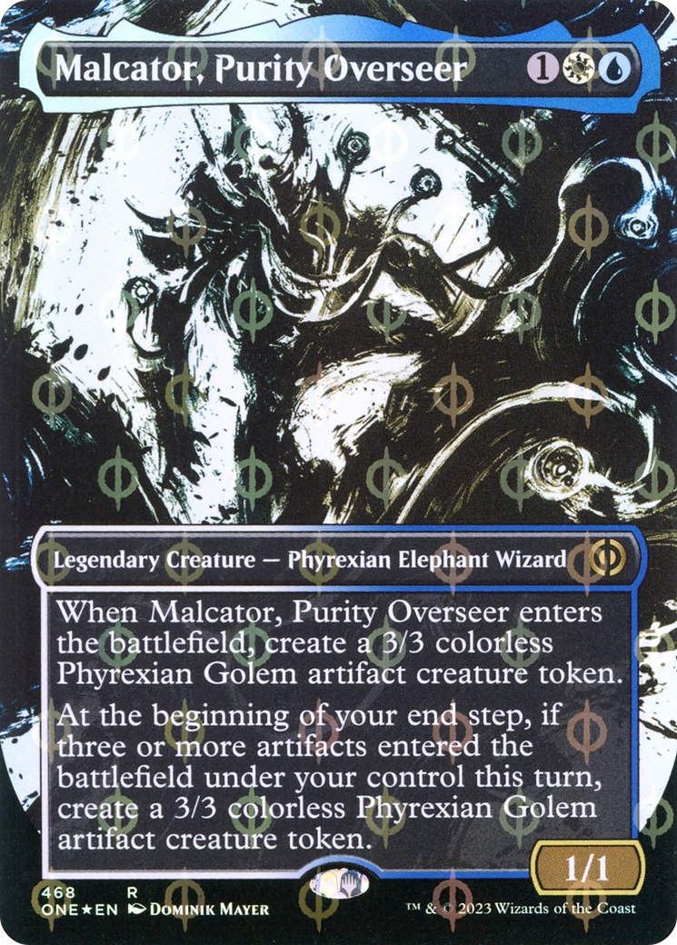 Malcator, Purity Overseer (ONE-468) (Showcase) (Borderless) (Compleat Foil)