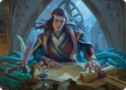 Elrond, Moon-Reader Art Card (ASHOB-009)