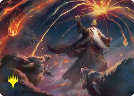 Gandalf, Shadow's Foe Art Card (Gold-Stamped) (ASHOB-046)