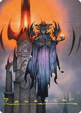 Sauron, the Lidless Eye Art Card (Gold-Stamped Signature) (ASHOB-036)