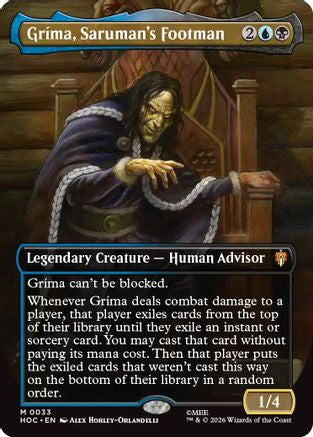 Grima, Saruman's Footman (Borderless) (HOC-033) (Foil)