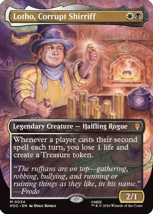 Lotho, Corrupt Shirriff (Borderless) (HOC-034) (Foil)