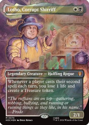Lotho, Corrupt Shirriff (Borderless) (Surge Foil) (HOC-074)