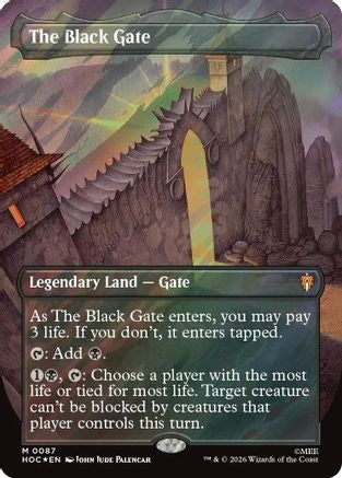 The Black Gate (Borderless) (Surge Foil) (HOC-087)
