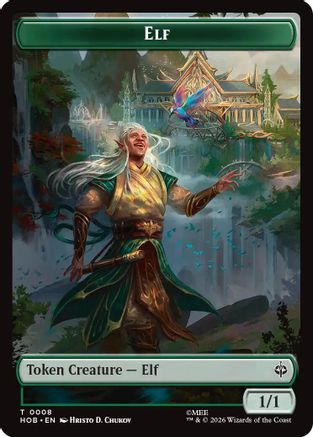 Elf // Dwarf Double-Sided Token (HOB-8 // 6) (Foil)