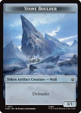 Stone Boulder // Bear Double-Sided Token (HOB-11 // 7)