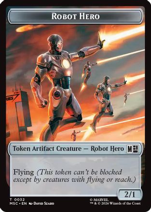 Robot Hero // Villain Double-Sided Token (MSC-32 // 9)