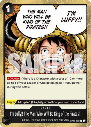 I'm Luffy!! The Man Who Will Be King of the Pirates!! (OP17-096) (Foil)