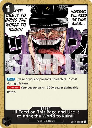 I'll Feed on This Rage and Use It to Bring the World to Ruin!!! (OP17-097)