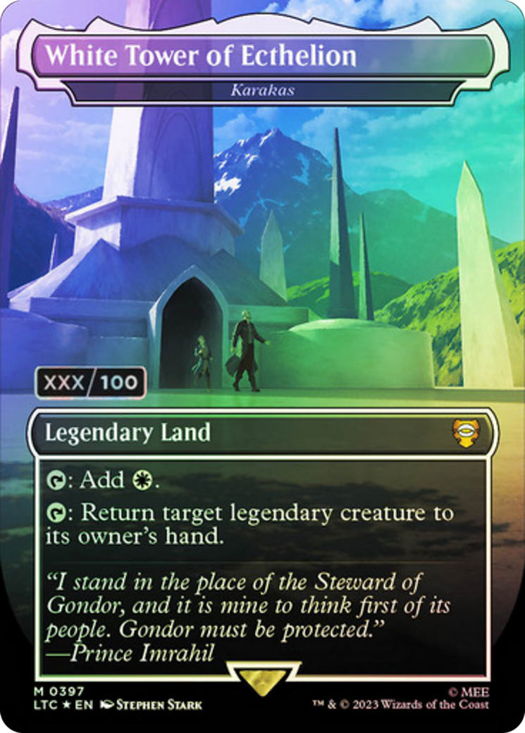 White Tower of Ecthelion / Karakas (LTC-397Z) (Borderless) (Foil) (Serialized)