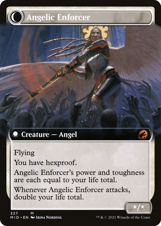 Enduring Angel // Angelic Enforcer (MID-327) (Extended Art) (Foil)