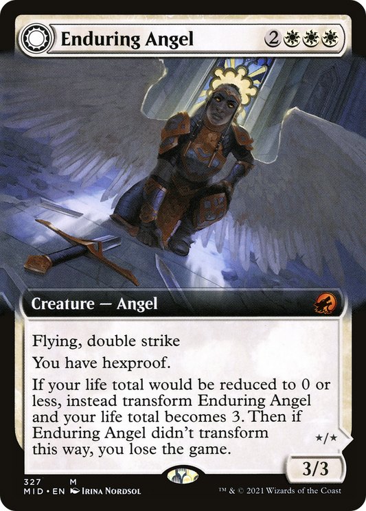 Enduring Angel // Angelic Enforcer (MID-327) (Extended Art) (Foil)