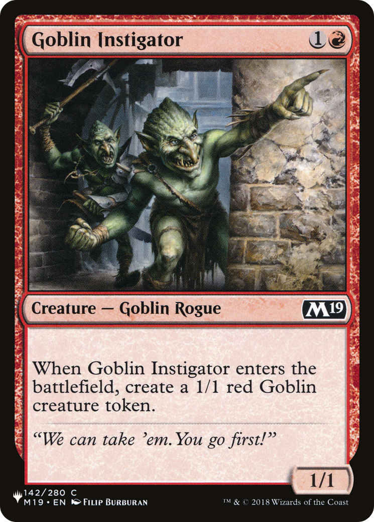 Goblin Instigator (LIST-M19-142)