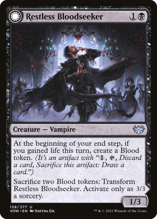 Restless Bloodseeker // Bloodsoaked Reveler (VOW-128) (Foil)