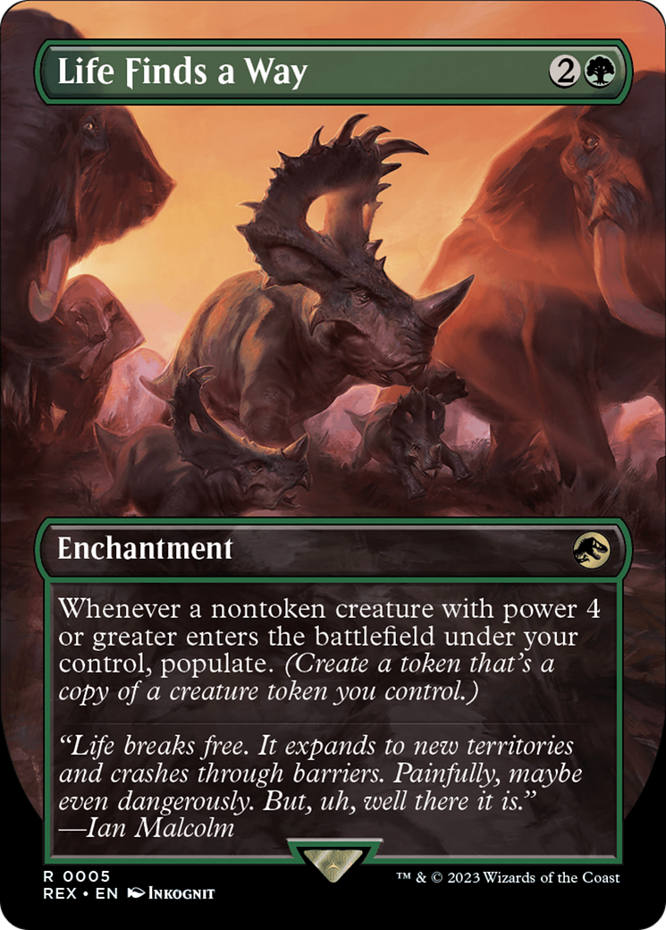 Life Finds a Way (REX-005) (Borderless) (Foil)