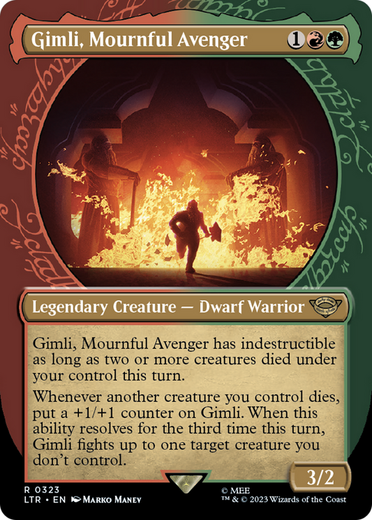 Gimli, Mournful Avenger (LTR-323) (Showcase) (Borderless) (Foil)