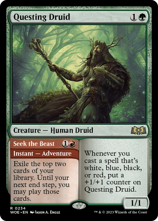 Questing Druid // Seek the Beast (WOE-234) (Foil)