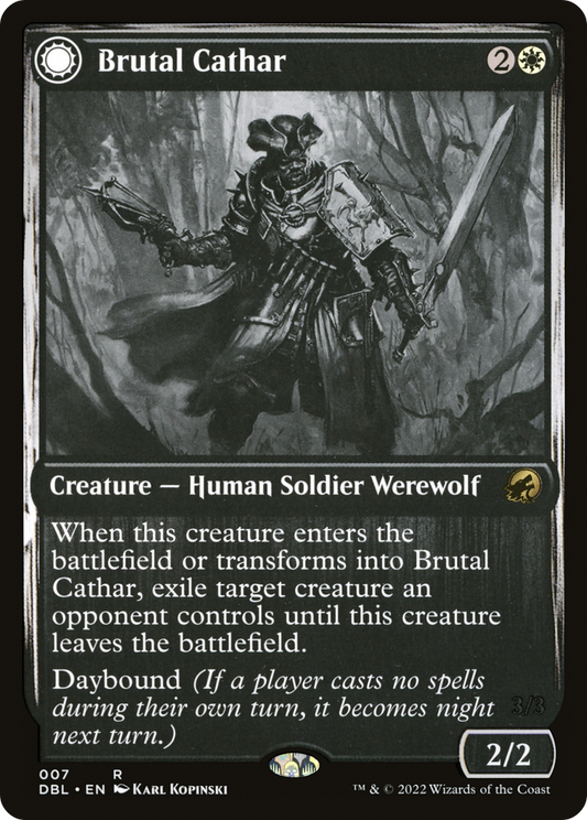 Brutal Cathar // Moonrage Brute (DBL-007) (Foil)