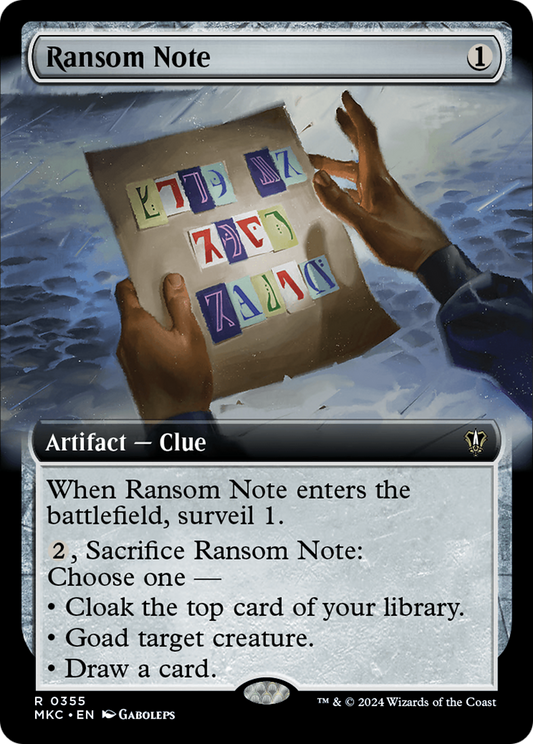 Ransom Note (MKC-355) (Extended Art)