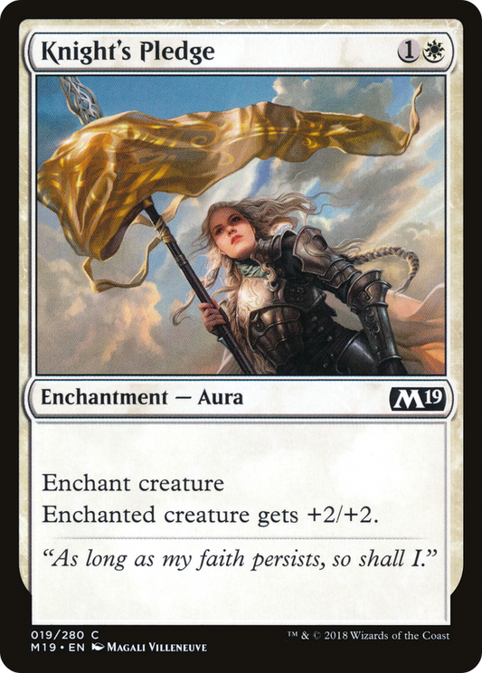 Knight's Pledge (M19-019) (Foil)
