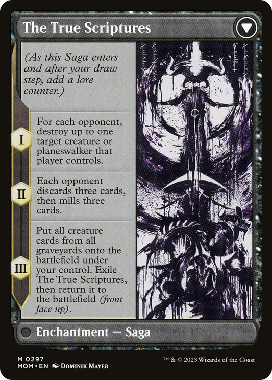 Sheoldred // The True Scriptures (MOM-297) (Showcase) (Borderless) (Foil)