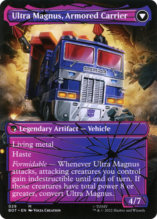 Ultra Magnus, Tactician // Ultra Magnus, Armored Carrier (BOT-029) (Shattered Glass) (Borderless) (Foil)