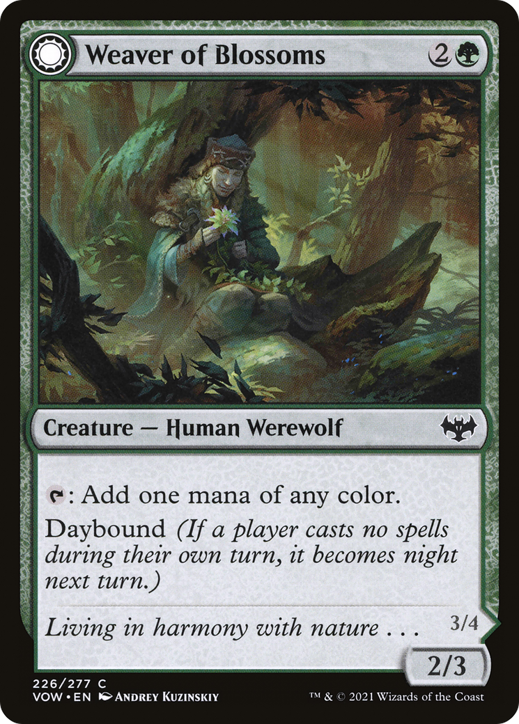 Weaver of Blossoms // Blossom-Clad Werewolf (VOW-226) (Foil)