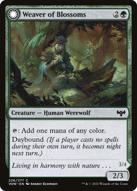 Weaver of Blossoms // Blossom-Clad Werewolf (VOW-226) (Foil)