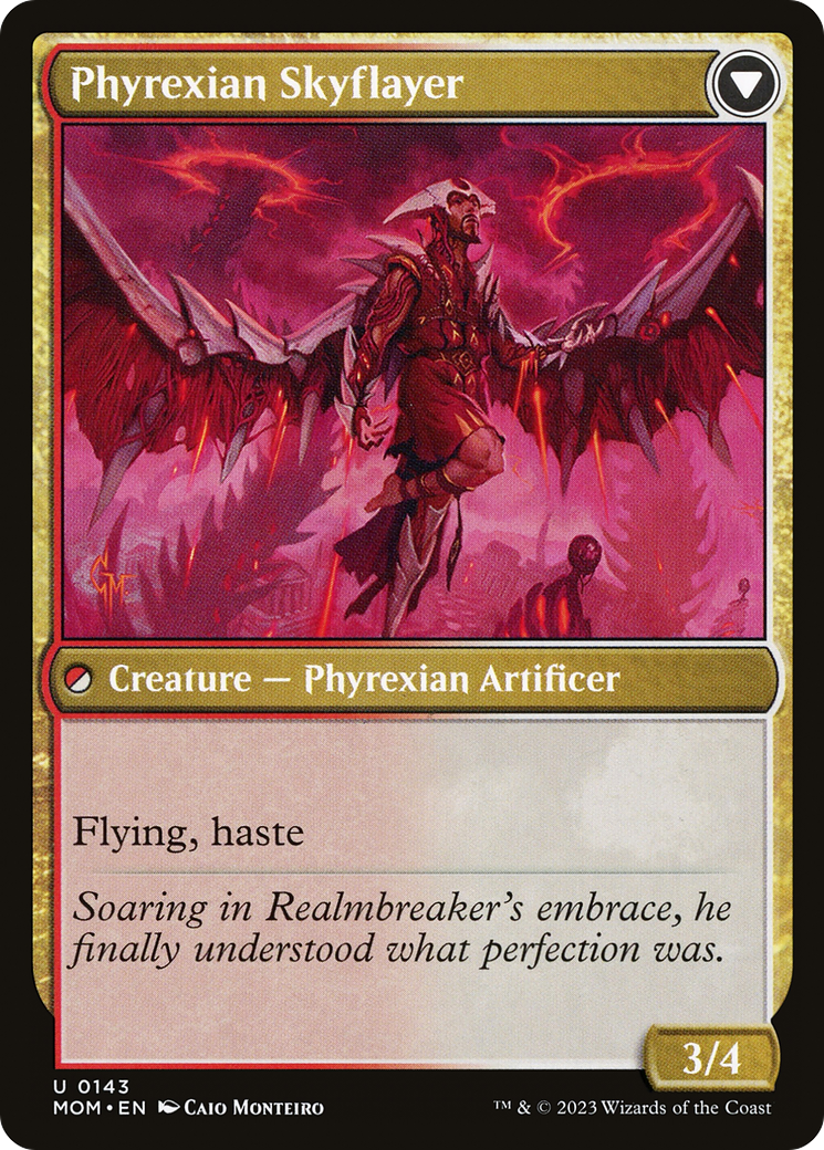 Harried Artisan // Phyrexian Skyflayer (MOM-143) (Foil)