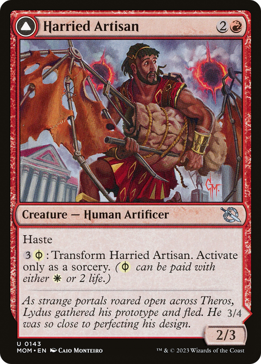 Harried Artisan // Phyrexian Skyflayer (MOM-143)