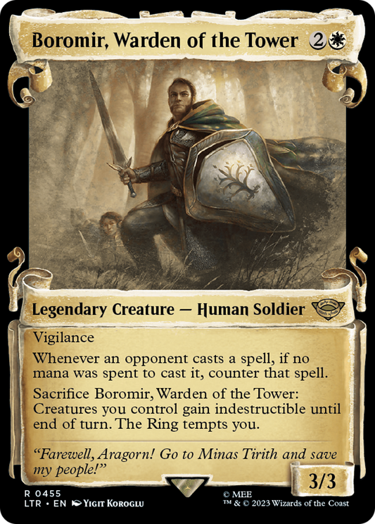 Boromir, Warden of the Tower (LTR-455) (Showcase) (Scroll) (Foil)